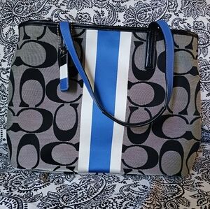 Stylish Black and Blue Tote Bag